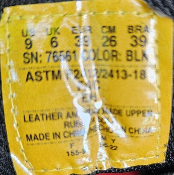 Sketchers Relaxed Fit Black Leather Workboots Size 9 - Picture 12 of 12